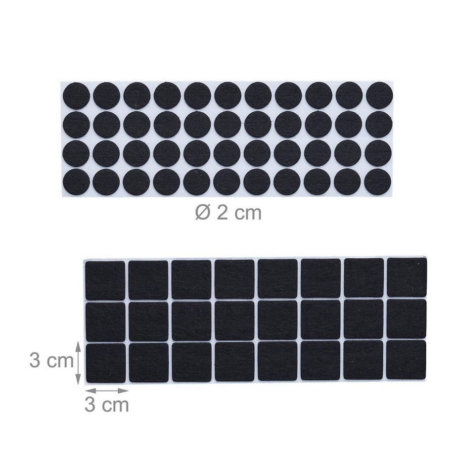B2X  Selbstklebende Filzgleiter 204er-Pack 