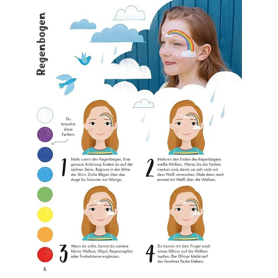 Kinderschminken - Schritt für Schritt Wheatley, Abigail; Dhuinn, Ciara Ni (Illustrationen) Gebundene Ausgabe 