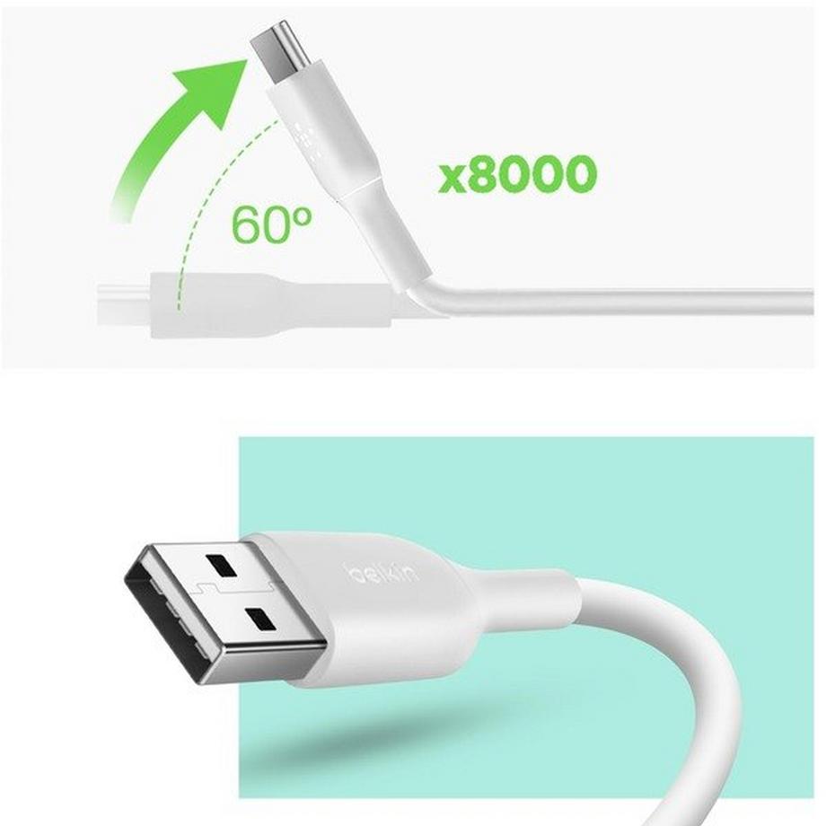 belkin  Belkin USB / USB-C Kabel 2m Weiß 