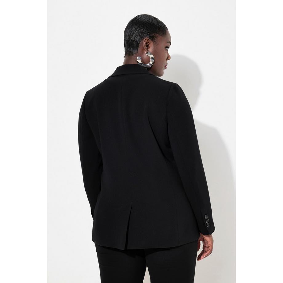 Ulla Popken Blazer Col Revers Poches Rabat Fermeture Bouton  