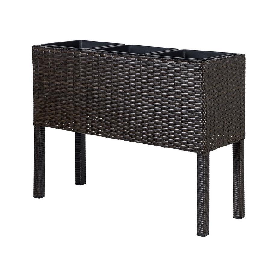 Beliani Cache-pot sur pied en Polyrotin Rustique CARAGANA  