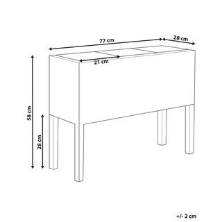 Beliani Cache-pot sur pied en Polyrotin Rustique CARAGANA  