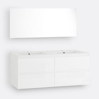 SO'HOME Meuble sous vasque suspendu + miroir L120cm  