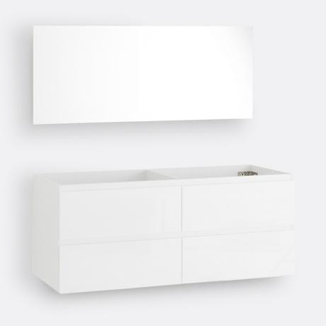 SO'HOME Meuble sous vasque suspendu + miroir L120cm  