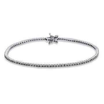 Bracelet or blanc 750/18K diamant 1.37ct.