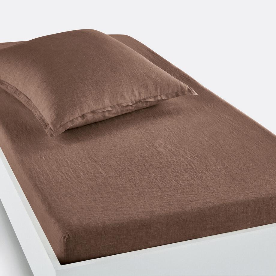 Drap housse enfant lin lavé