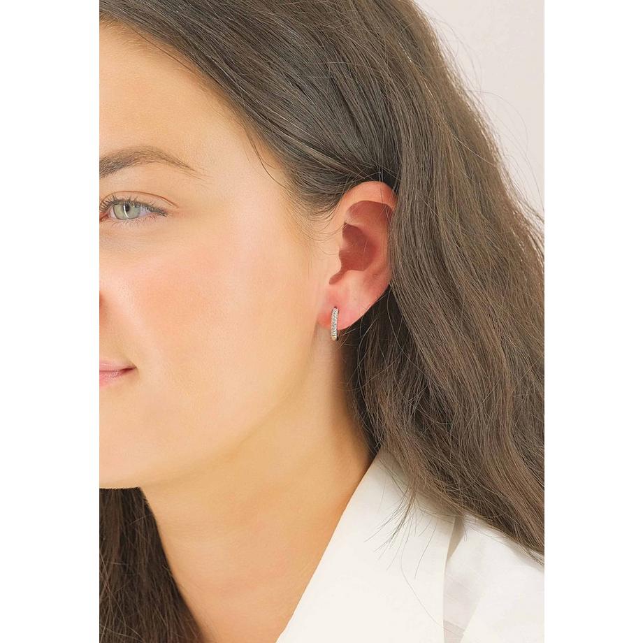 MUAU Schmuck  Creolen Weissgold 750 Diamant 0.24ct. 12mm 