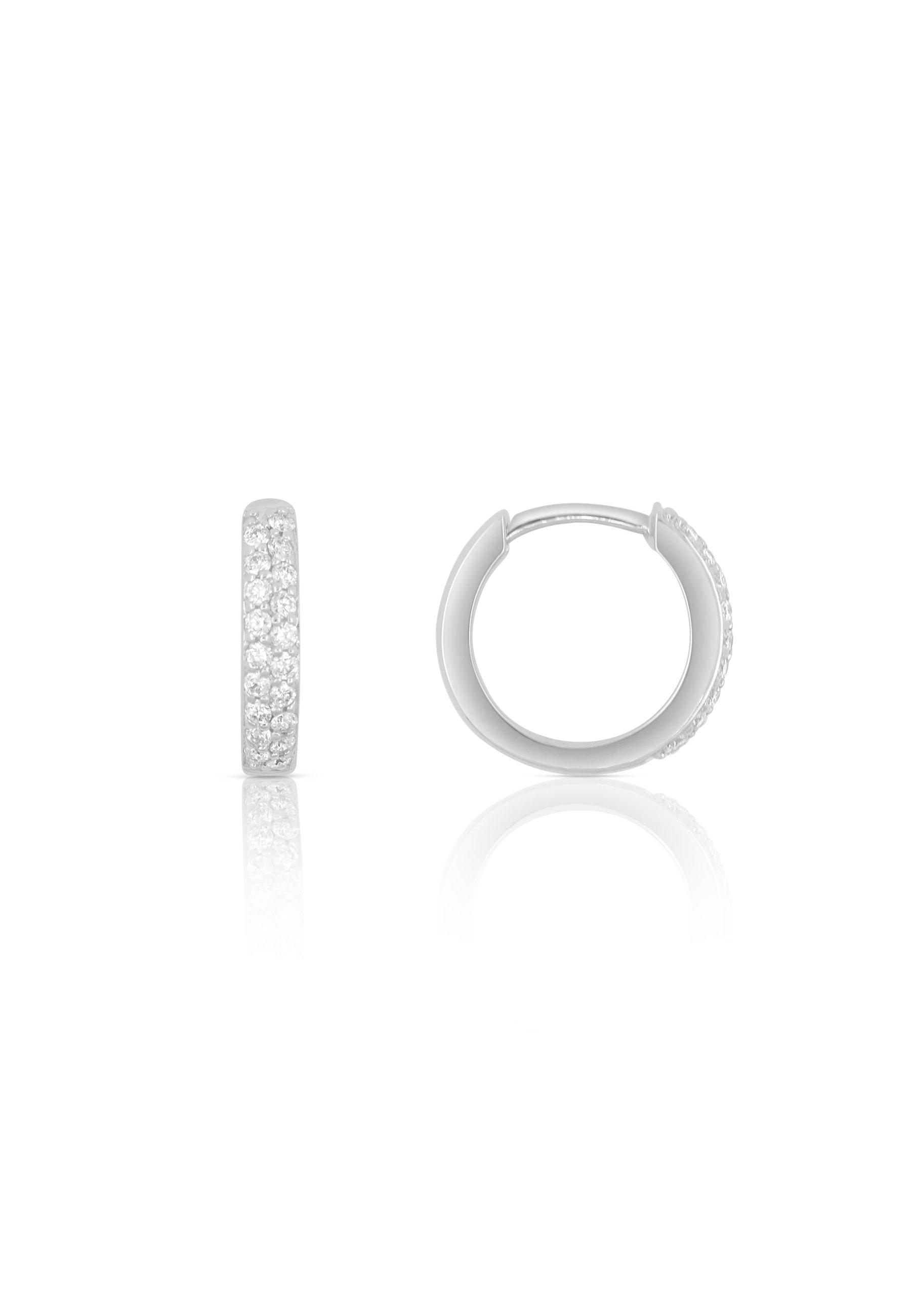 MUAU Schmuck  Creolen Weissgold 750 Diamant 0.24ct. 12mm 