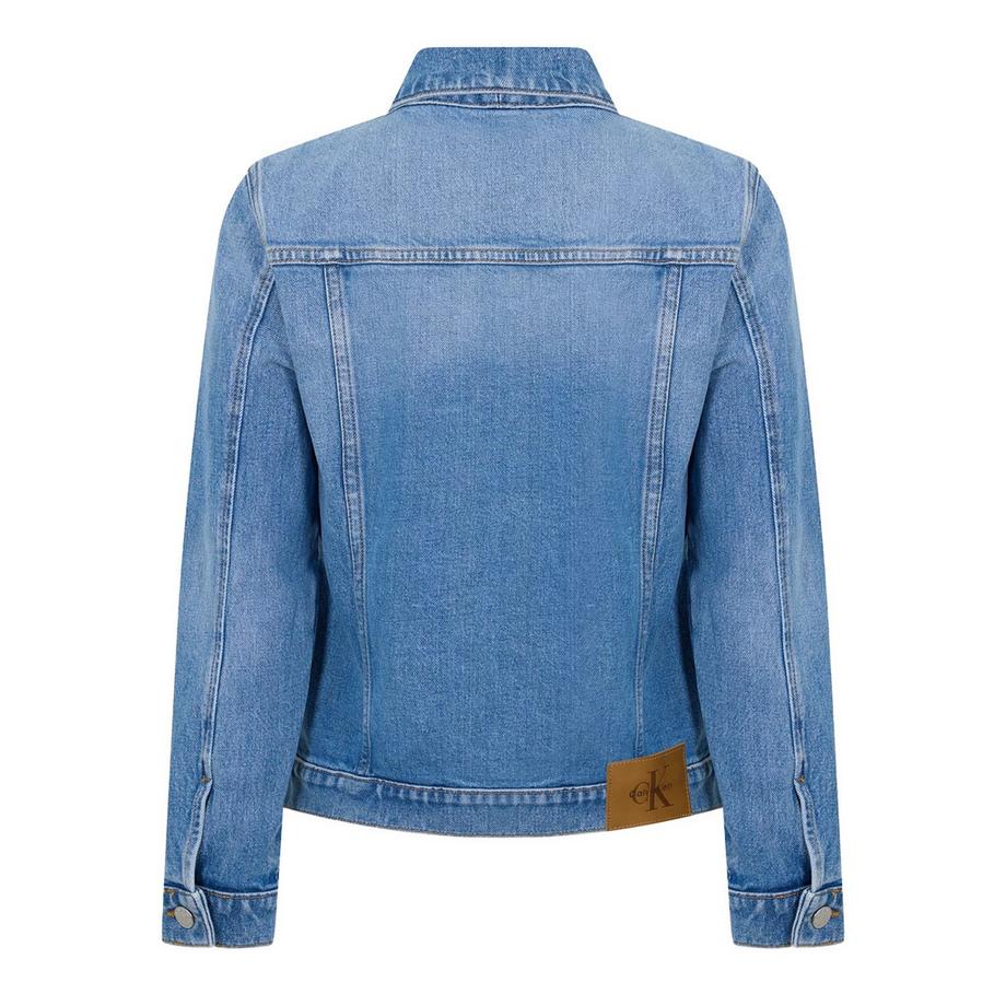 Calvin Klein  Truckerjacke, Mit Bündchen, Gewebter Stoff 