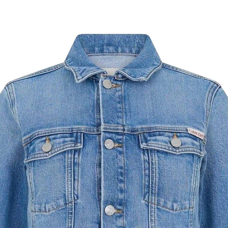 Calvin Klein  Truckerjacke, Mit Bündchen, Gewebter Stoff 