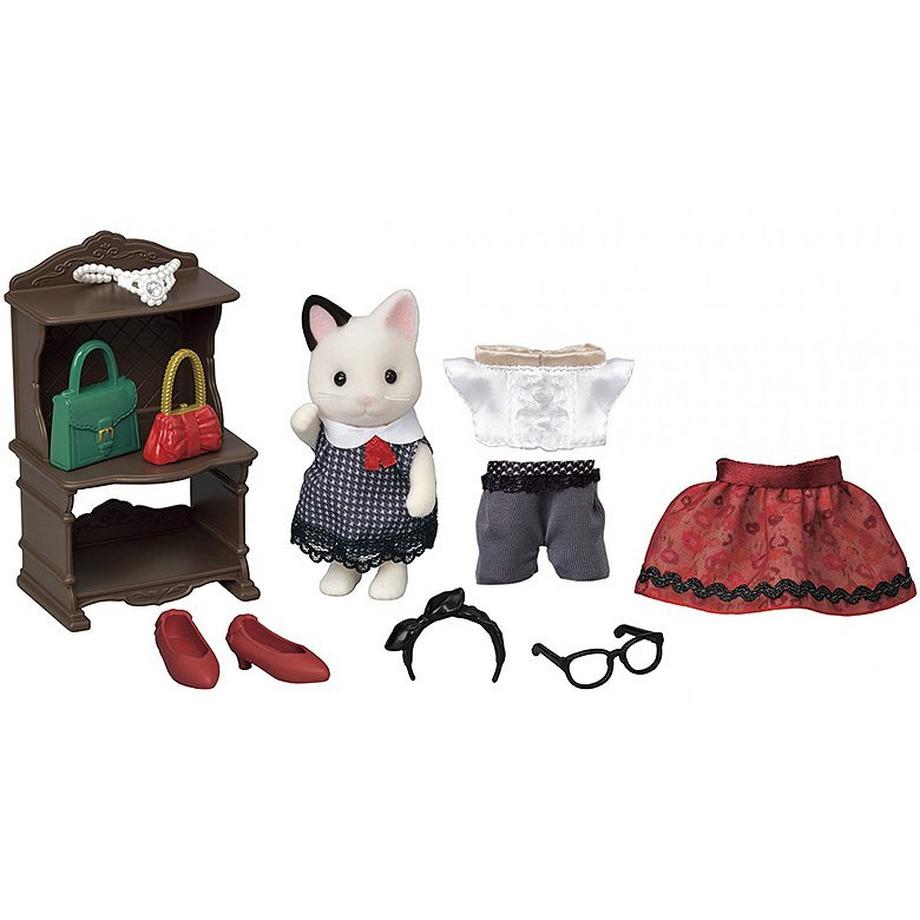 Sylvanian Families  Fashion Spielset Smoking Katze Town Girl Serie 