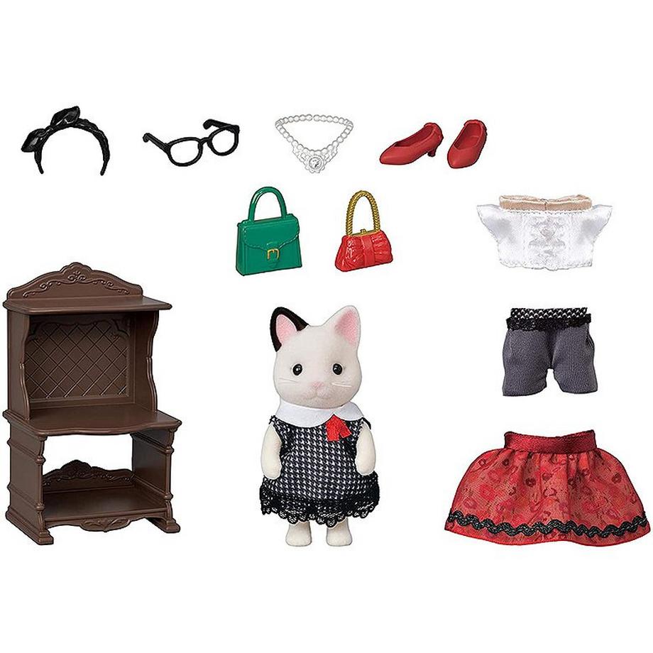 Sylvanian Families  Fashion Spielset Smoking Katze Town Girl Serie 