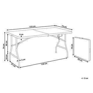 Beliani Table de salle à manger de jardin pour 4 personnes en Matière synthétique Moderne CUGNOLI  