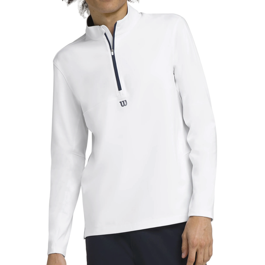 Wilson  Elevate Performance Demi-Zip Homme, blanc 