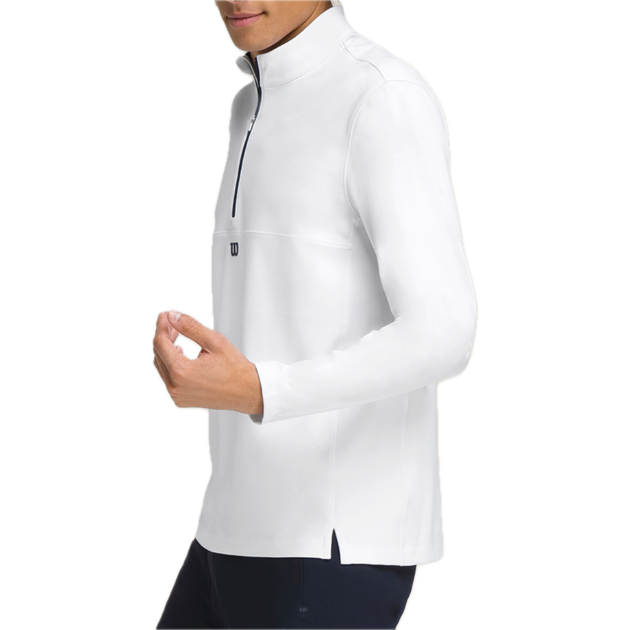 Wilson  Elevate Performance Demi-Zip Homme, blanc 