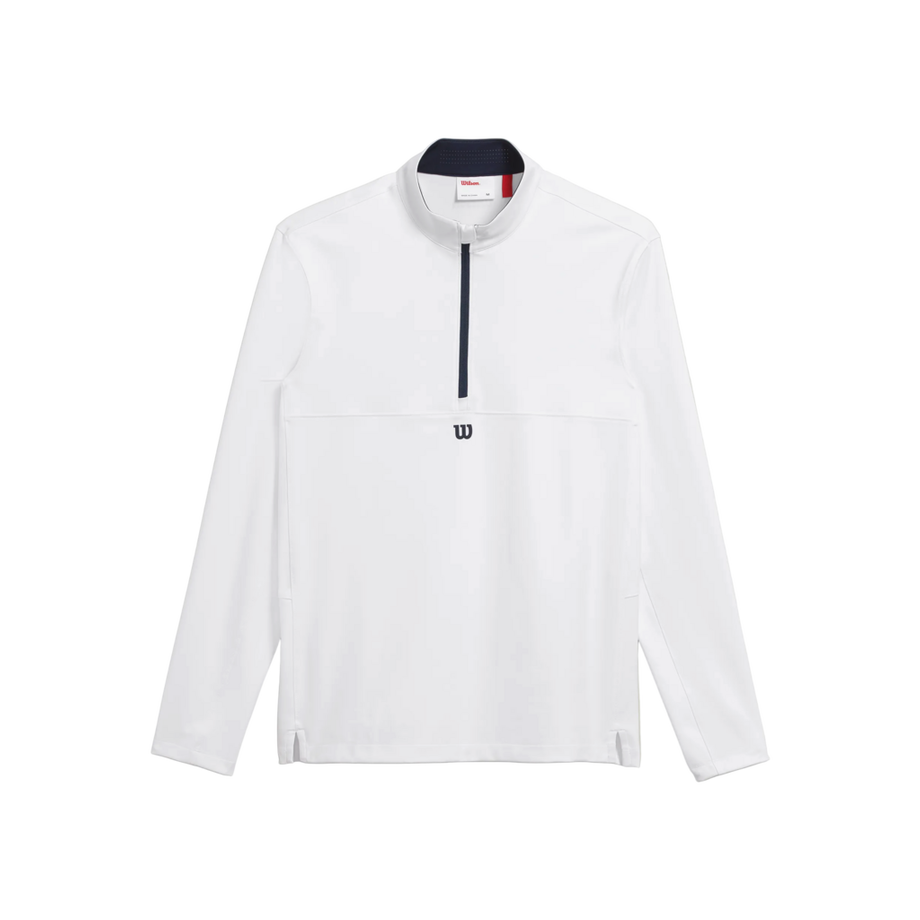 Wilson  Elevate Performance Demi-Zip Homme, blanc 