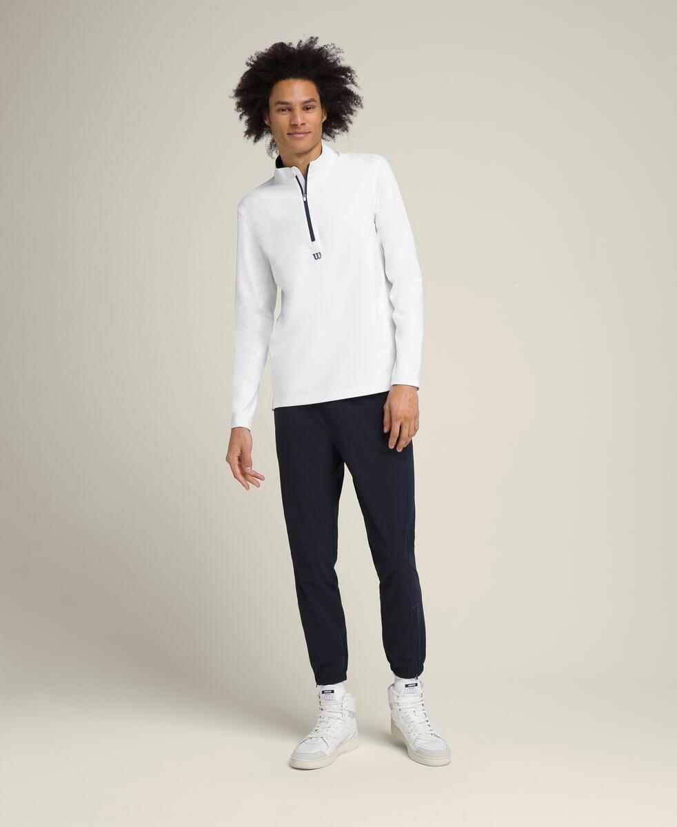 Wilson  Elevate Performance Demi-Zip Homme, blanc 