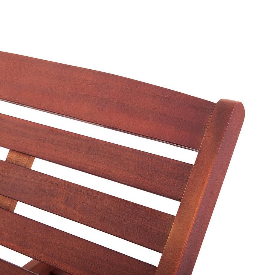 Beliani Sonnenliege mit Kissen aus Akazienholz Retro TOSCANA  