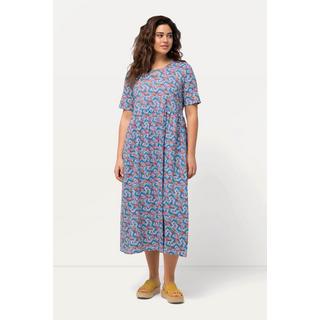 Ulla Popken Jersey Maxikleid A-Linie Rundhals Halbarm mit Taschen  