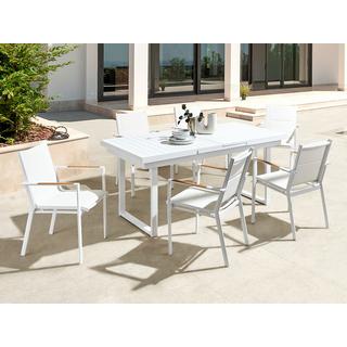 Beliani Table de jardin en Aluminium Traditionnel VALCANETTO  