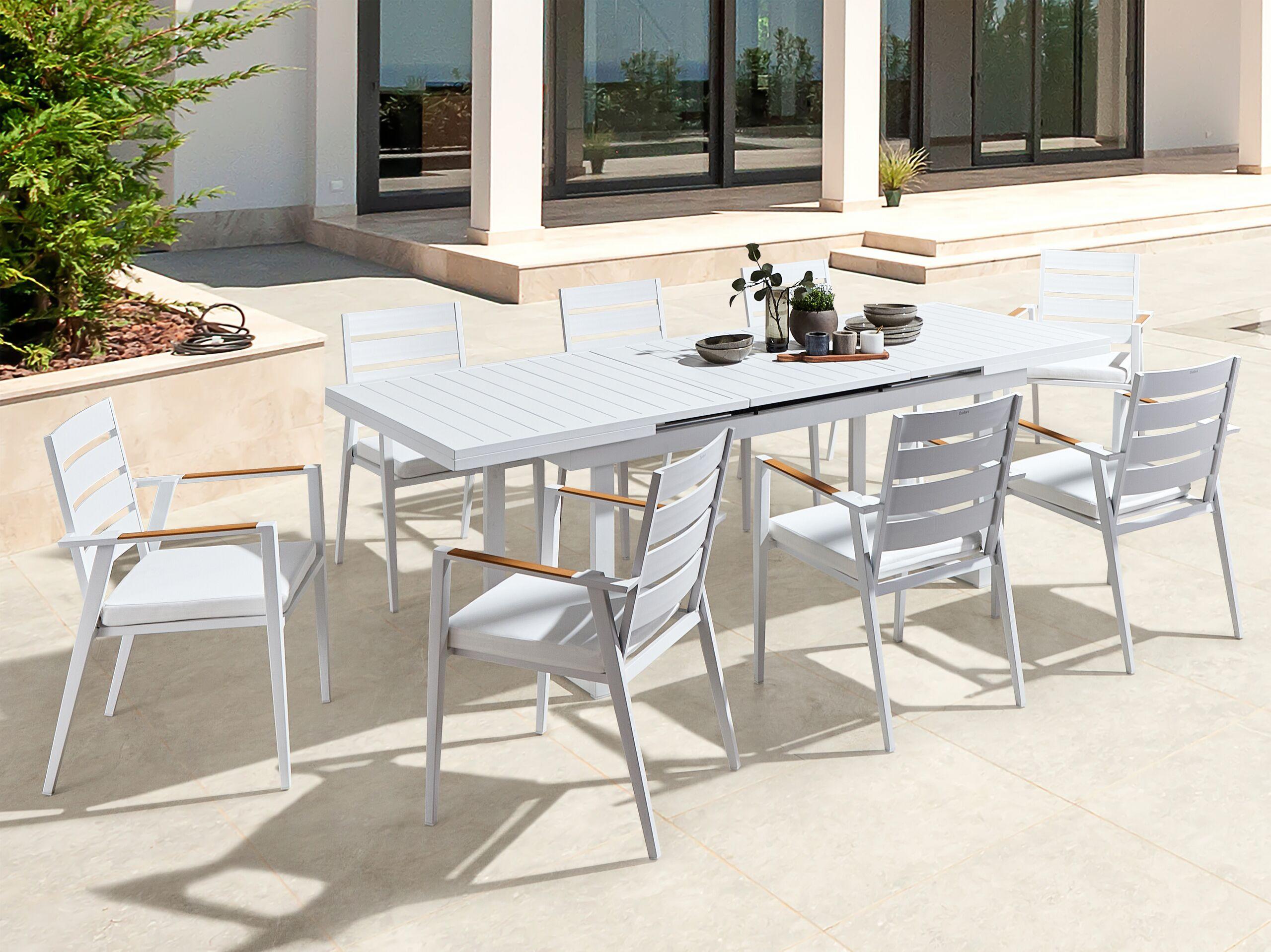 Beliani Table de salle à manger de jardin extensible en Aluminium Moderne VALCANETTO  