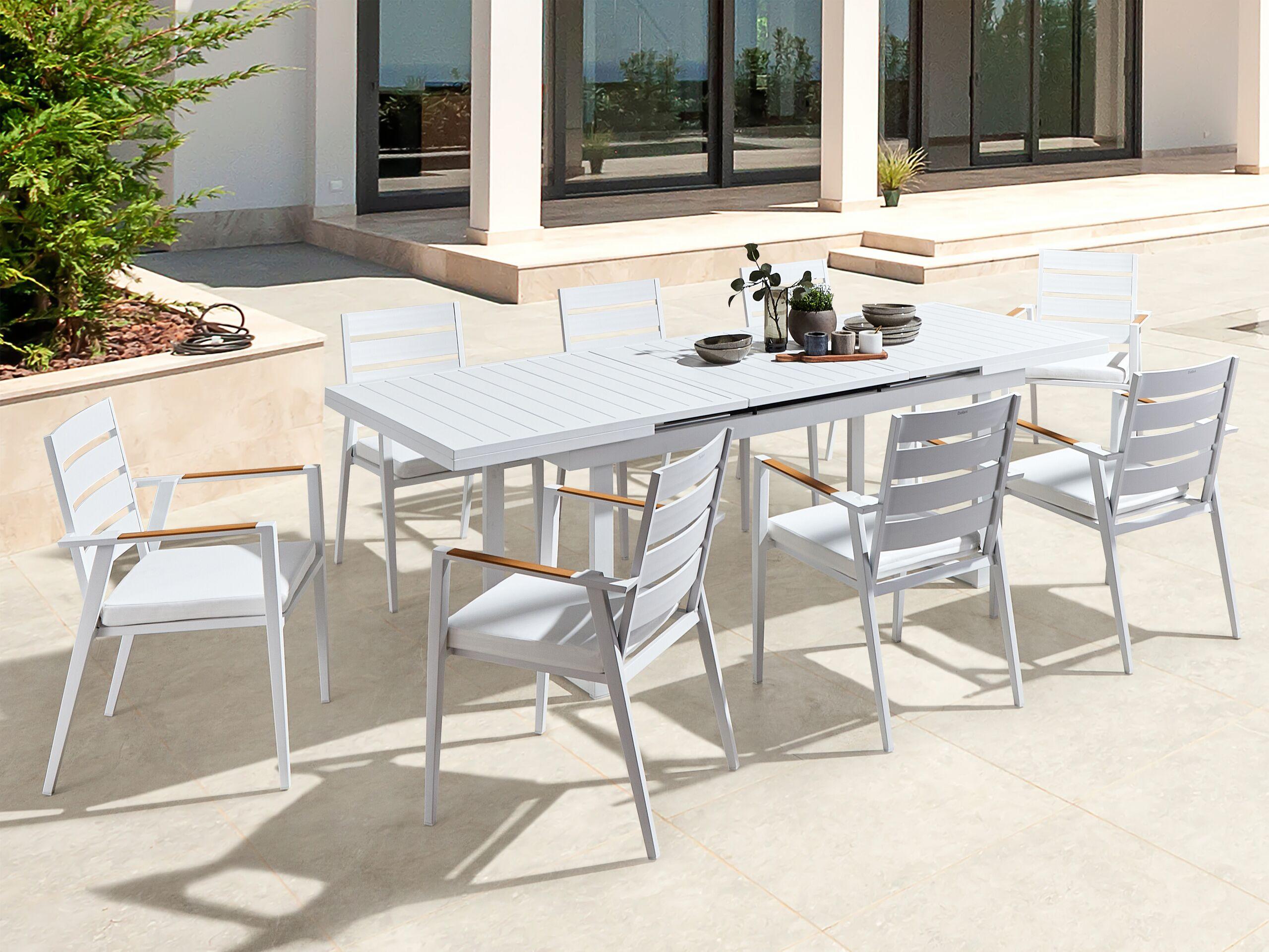 Beliani Table de jardin en Aluminium Traditionnel VALCANETTO  