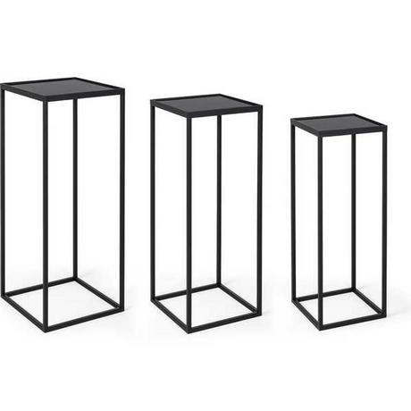 mutoni Tavolino Nucleos Nero 36x41 (set di 3)  