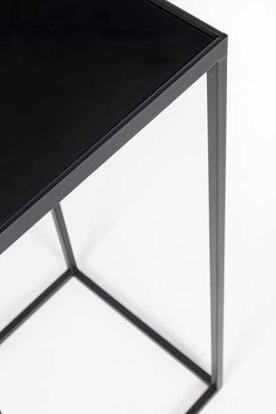 mutoni Table d'Appoint Nucleos Noir 36x41 (lot de 3)  