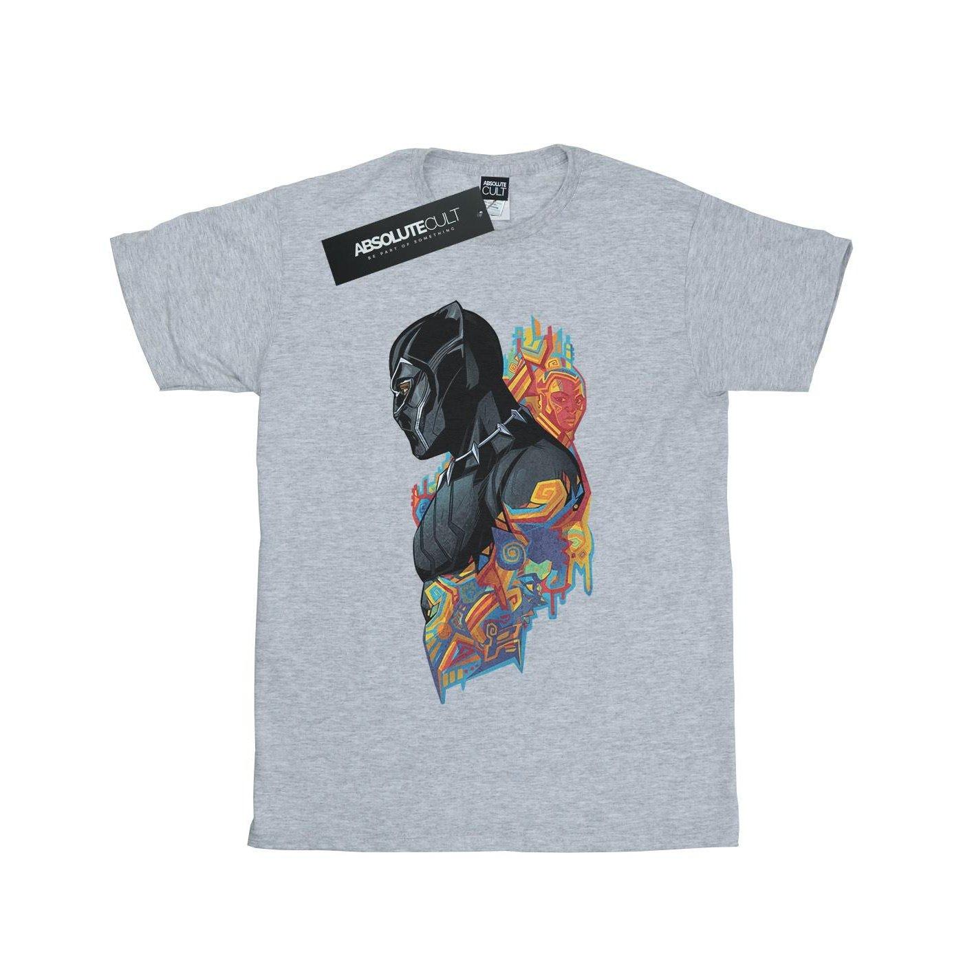 Image of Black Panther Profile Tshirt Damen Grau 3XL
