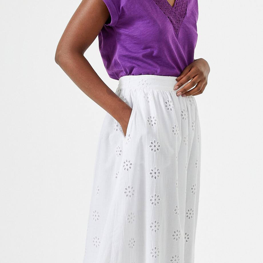 La Redoute Collections Gonna Lunga Svasata con Ricamo Sangallo  