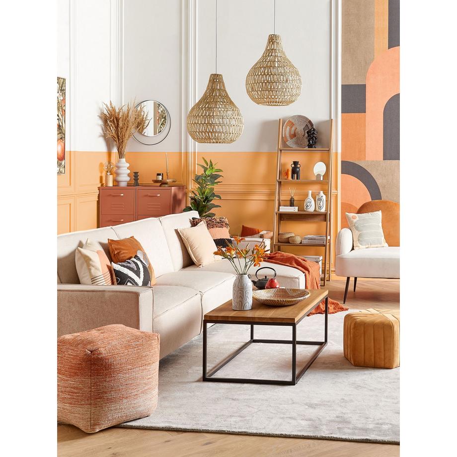 Beliani Dekokissen 2er Set aus Baumwolle Modern MOONFLOWER  