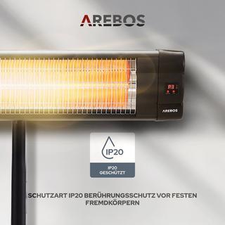 Arebos Riscaldatore a infrarossi Riscaldatore per esterni riscaldatore radiante 2500W  