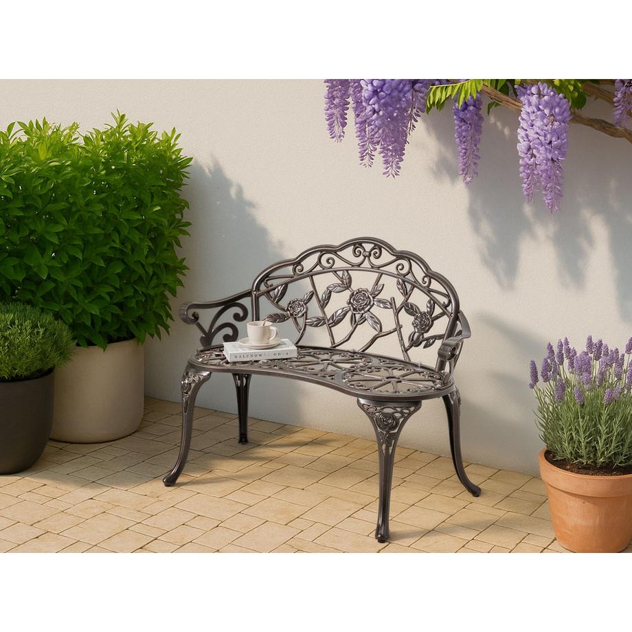 Beliani Panchina da giardino en Alluminio Classico PIURA  