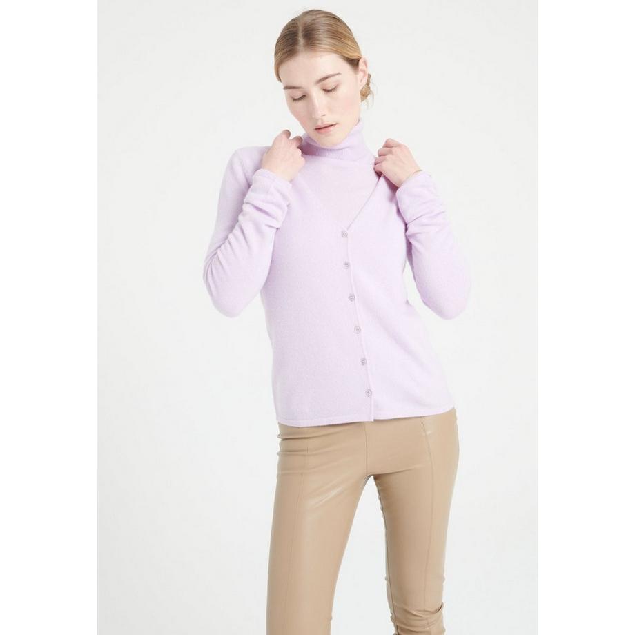 LILLY 7 Cardigan col V cintré - 100% cachemire