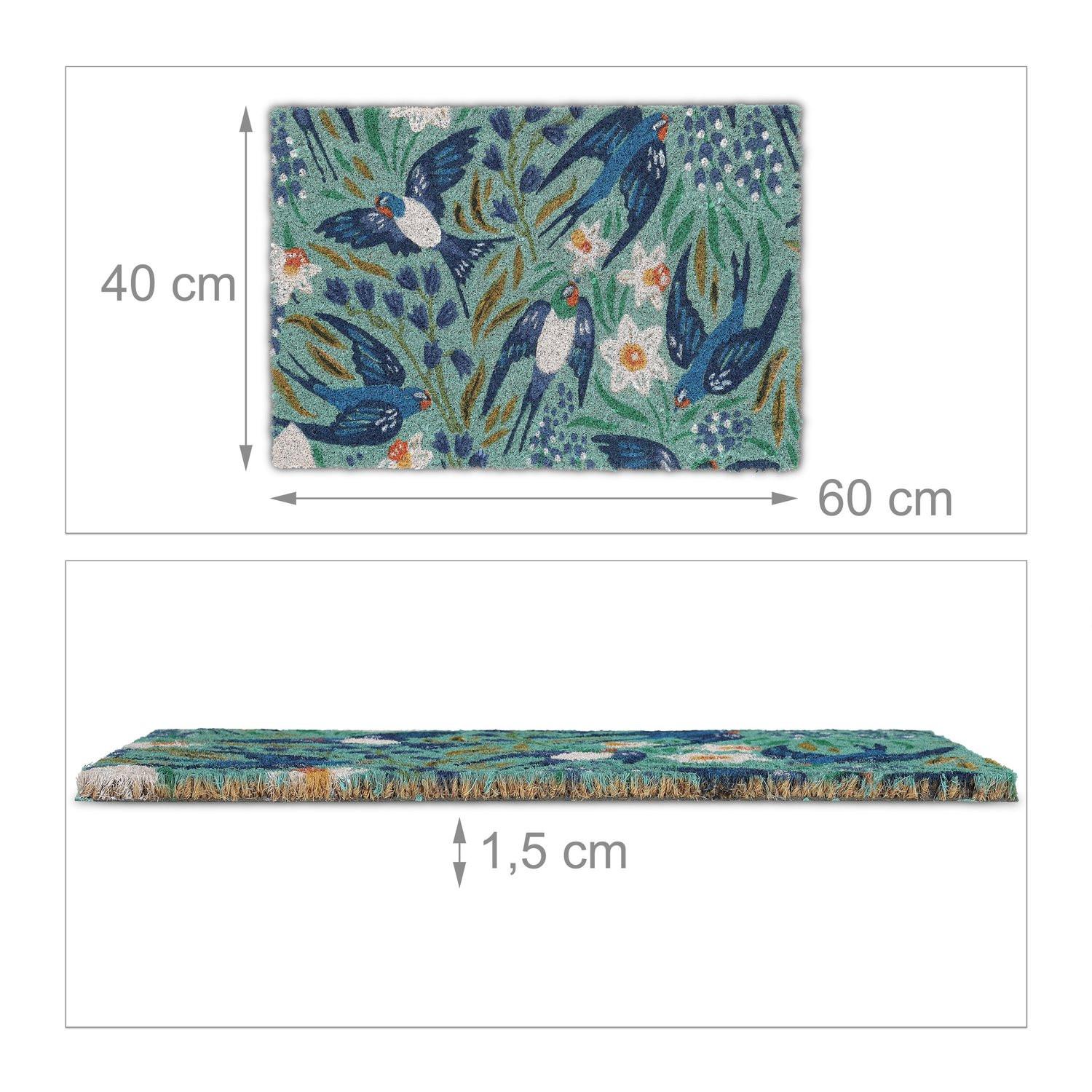 B2X Fußmatte Kokosfaser mit Schwalben  