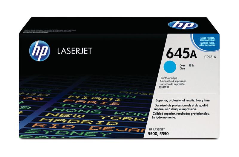 Hewlett-Packard  HP Toner-Modul 645A cyan C9731A Color LaserJet 5500 12'000 S. 