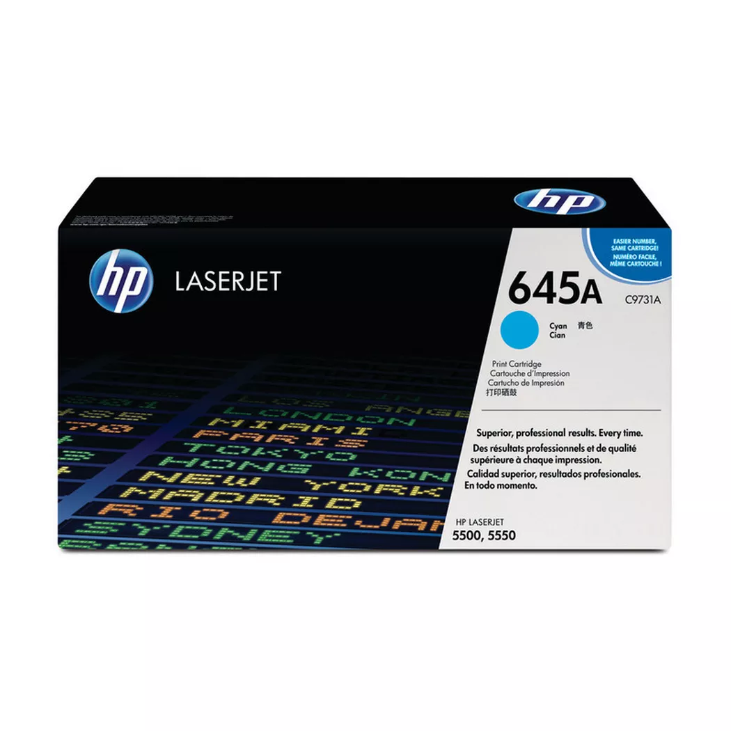 Hewlett-Packard – HP Toner-Modul 645A cyan C9731A Color LaserJet 5500 12’000 S., One Size