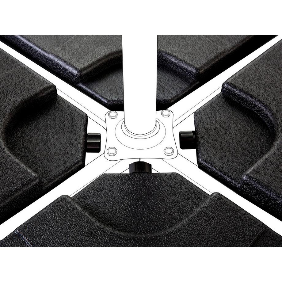 Beliani Socle de parasol en Matière synthétique CARIA  