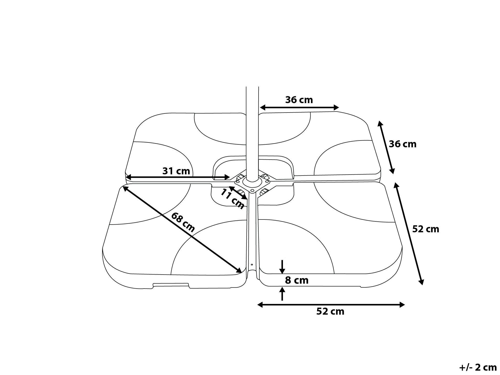 Beliani Socle de parasol en Matière synthétique CARIA  