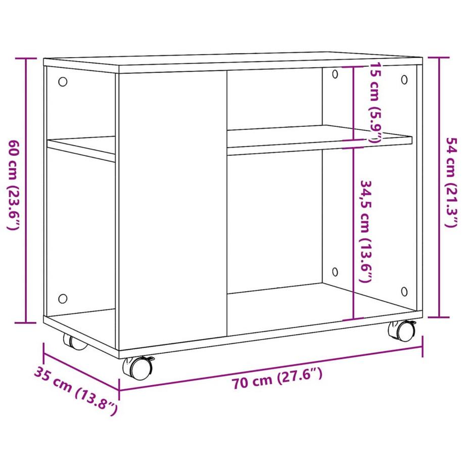 VidaXL Table d'appoint bois d'ingénierie  