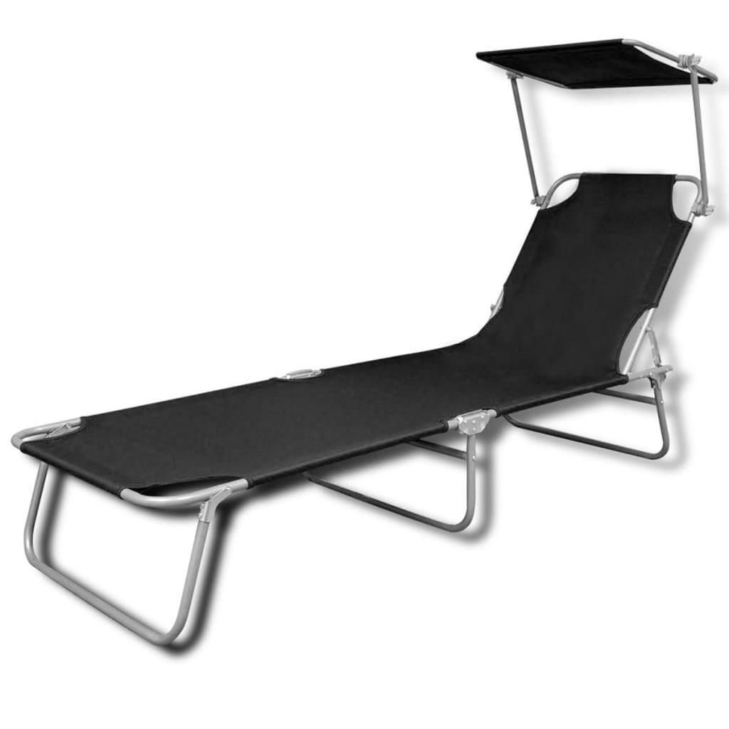 VidaXL Chaise longue tissu  