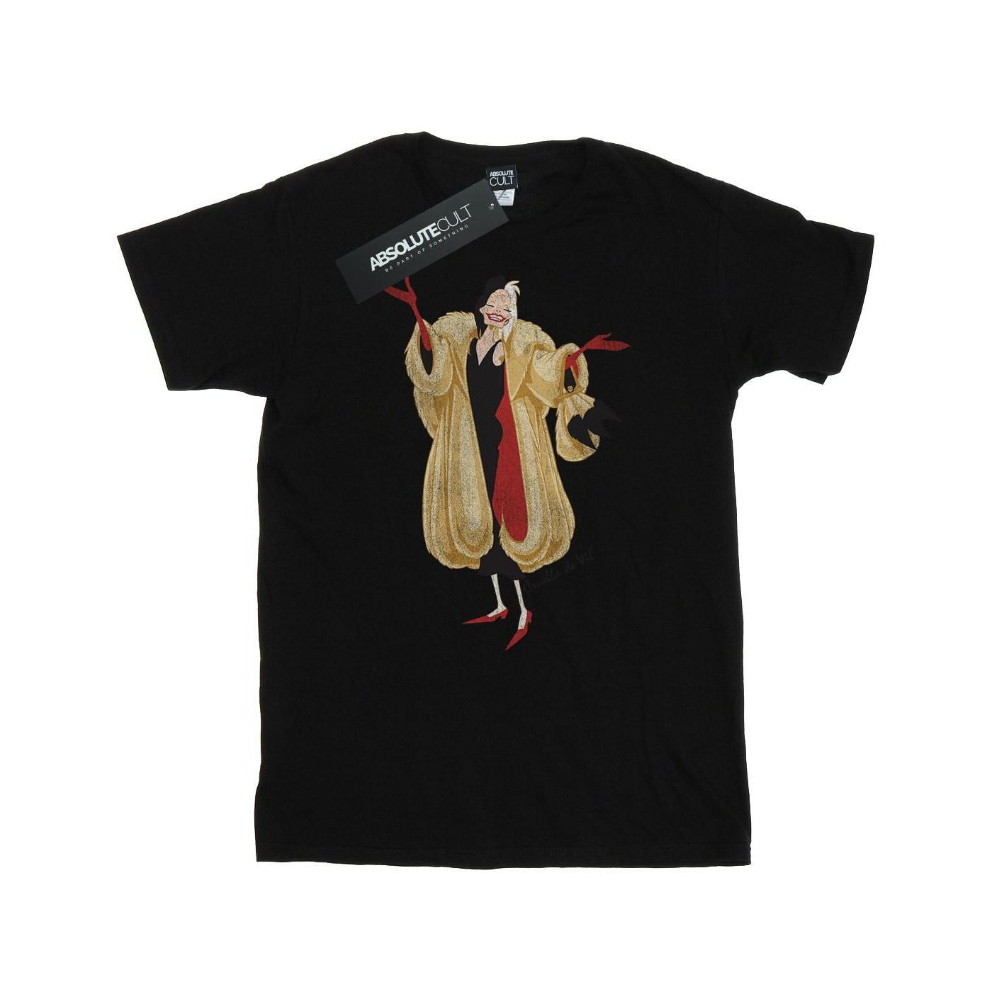 Image of 101 Dalmatians Classic Cruella De Vil Tshirt Herren Schwarz L