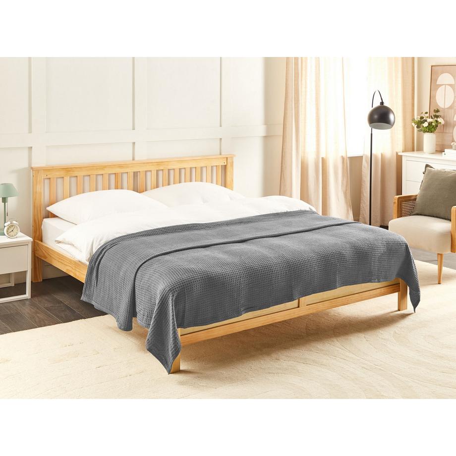 Beliani Ragala Copriletto in Cotone  