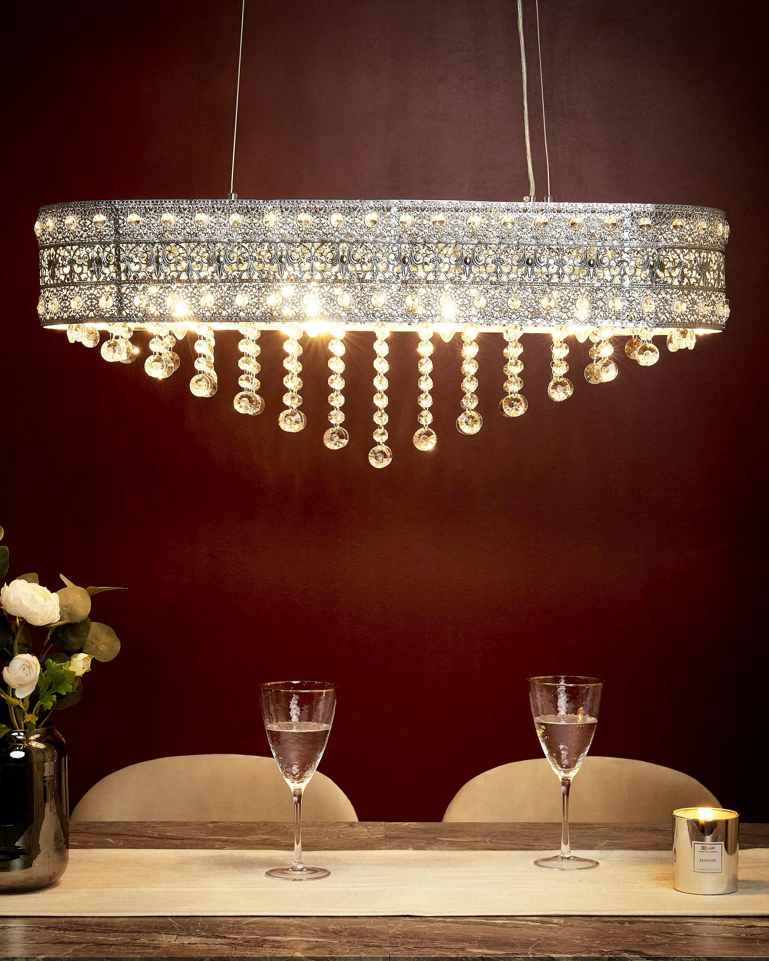 Beliani Lampadario en Cristallo Glamour BELELLE  