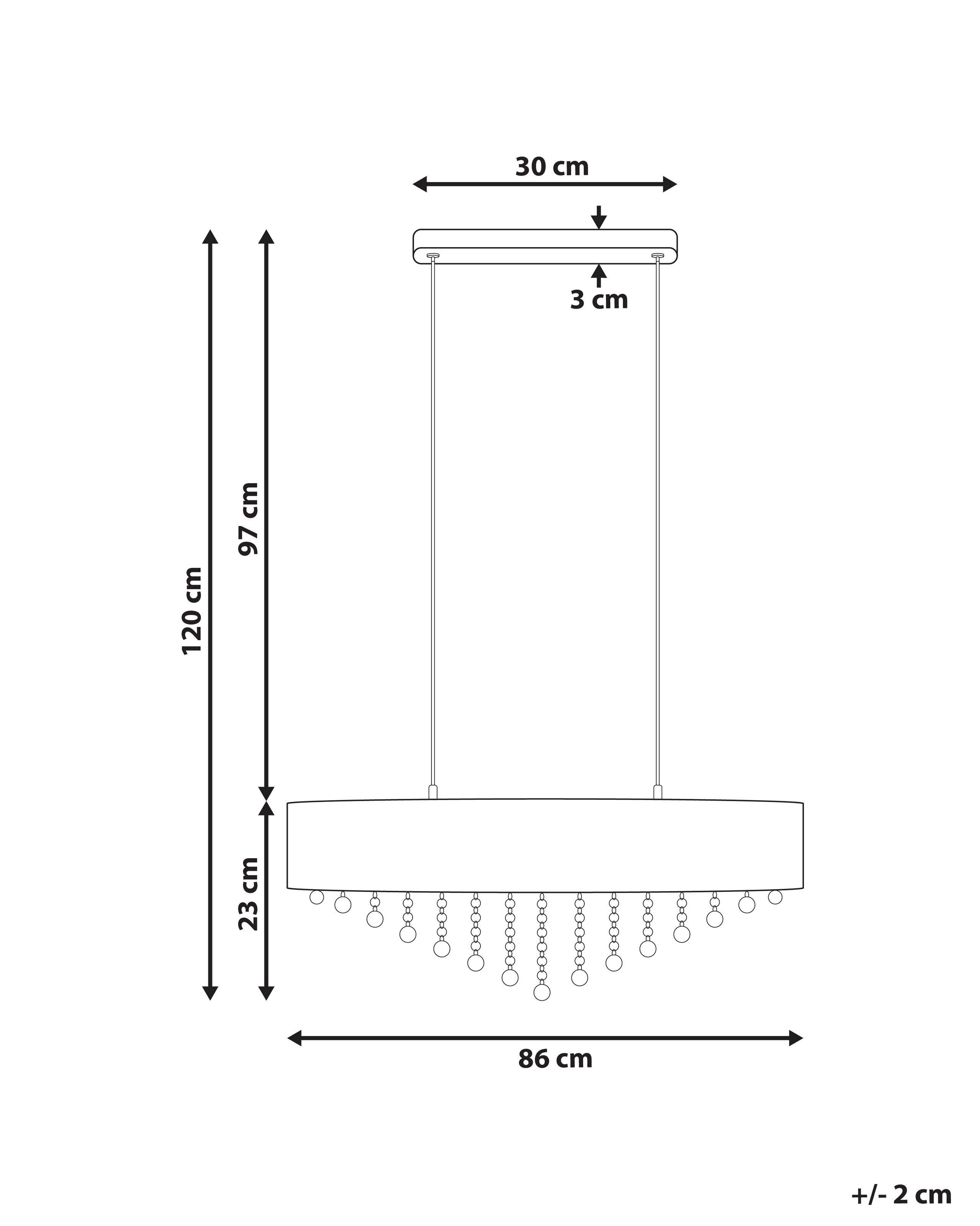 Beliani Lampe suspension en Cristal Glamour BELELLE  