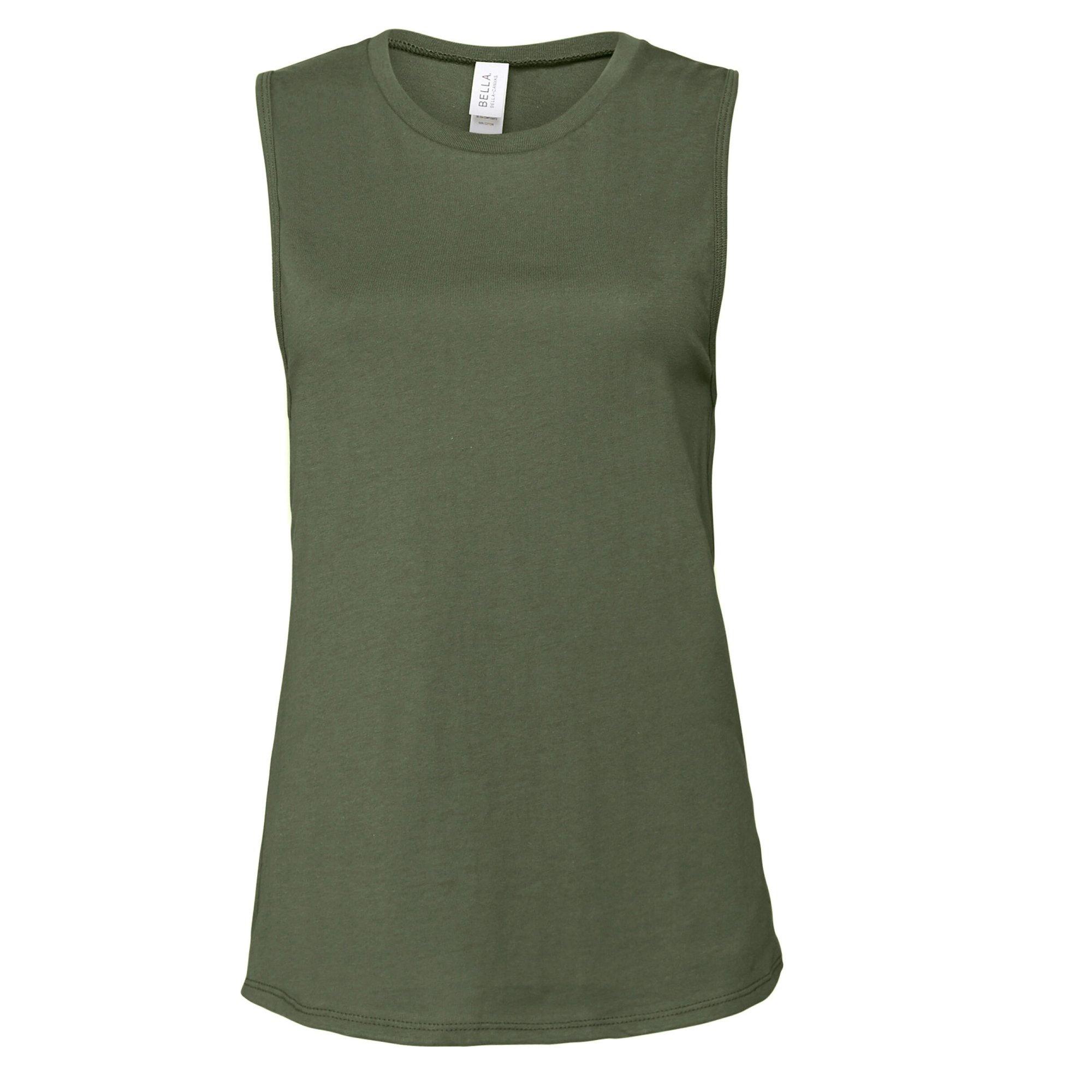 Image of Muscle Ärmelloses Oberteil Unisex Militärgrün XL