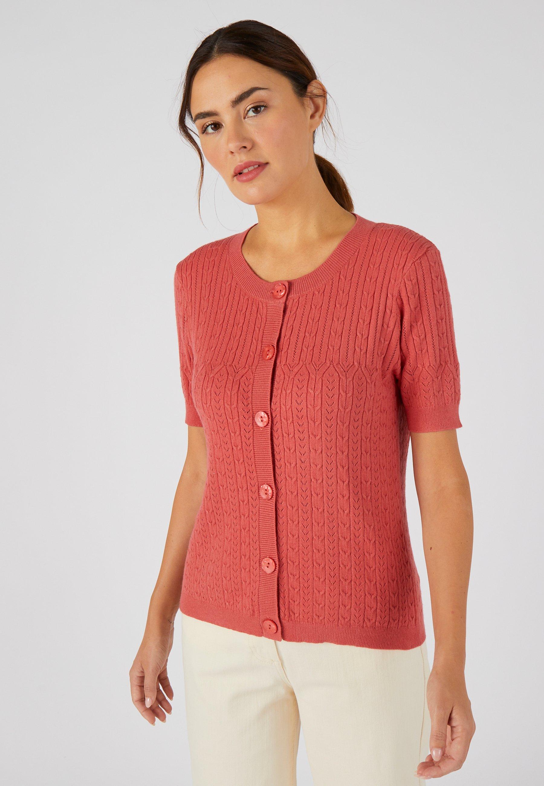 Image of Jacke Aus Zierstrick. Damen Rosa 34-36
