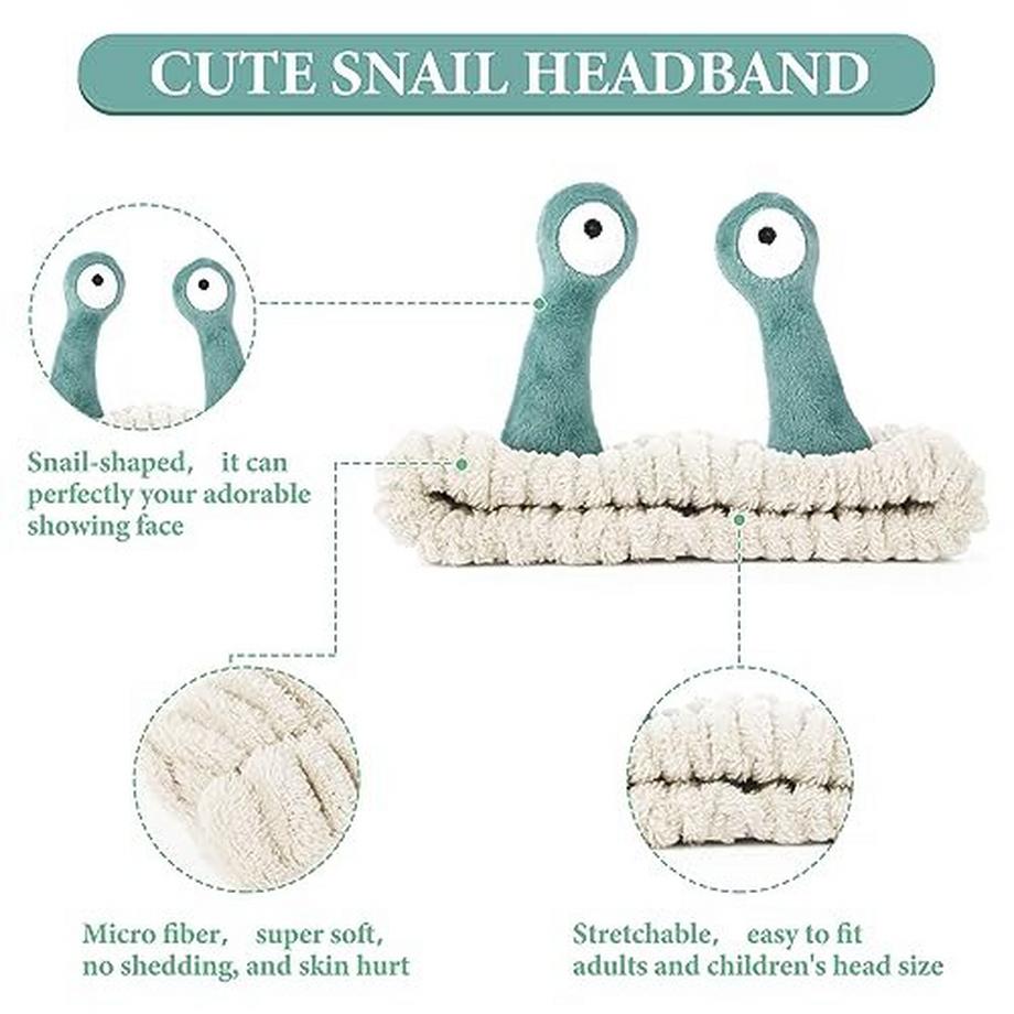 Only-bags.store  Gesicht waschen Stirnband Palme und Schnecke Spa Haarbänder Make Up 