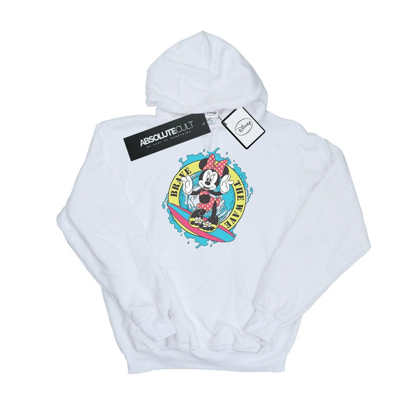 Image of Minnie Mouse Brave The Wave Kapuzenpullover Jungen Weiss 140/146