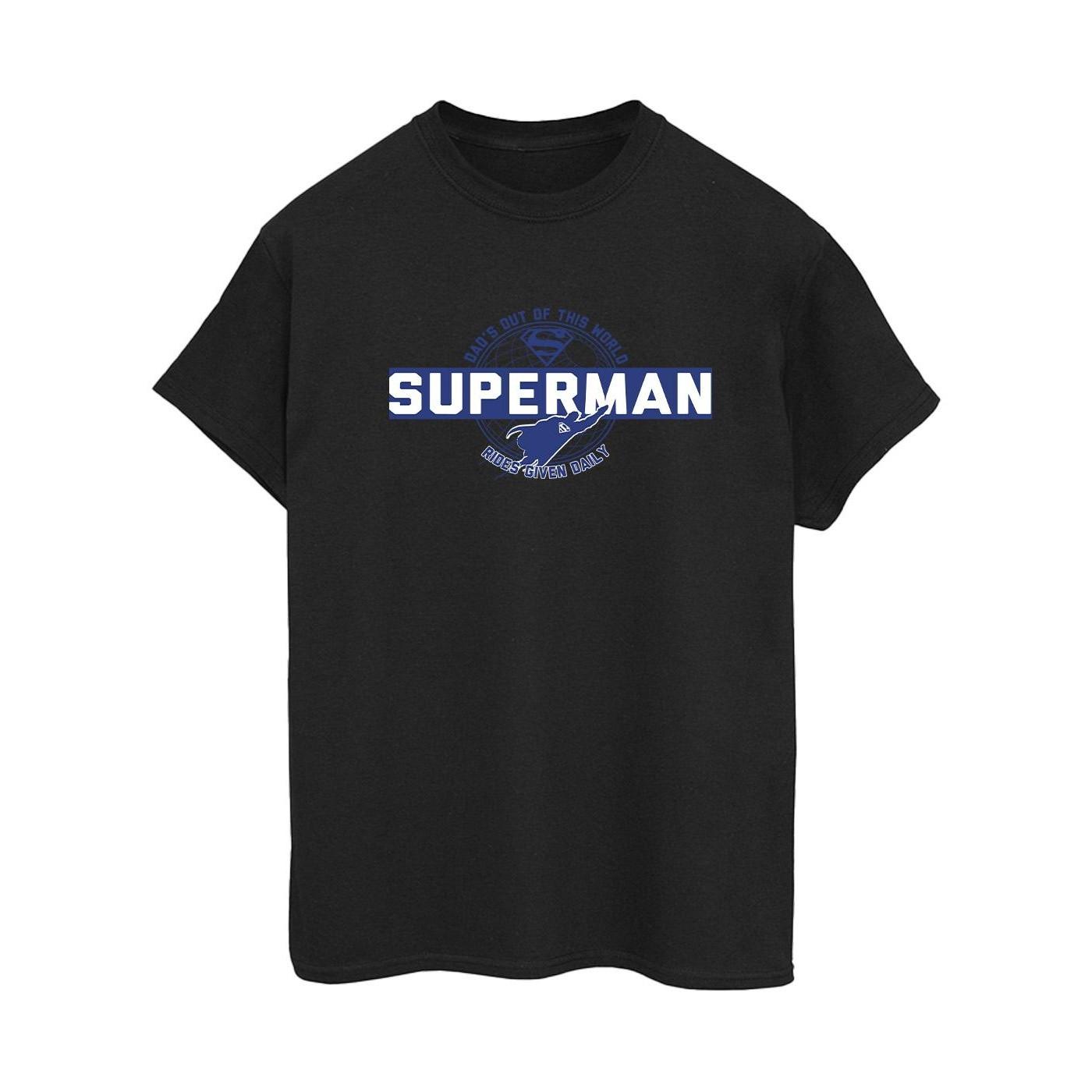 Image of Superman Out Of This World Tshirt Damen Schwarz 3XL